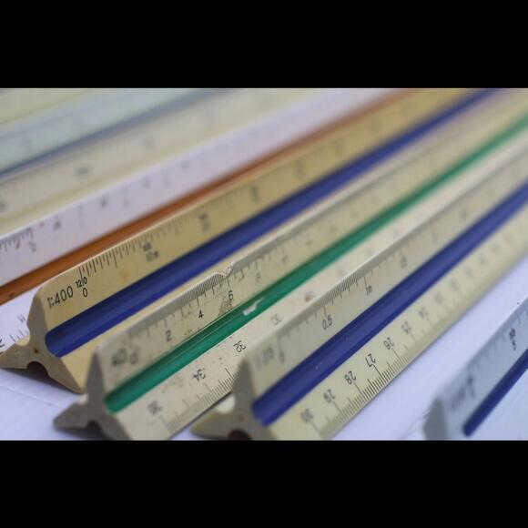 VTG Huge lot Architect Triangle Scale Ruler Drafting Measurements Tool Vintage - Picture 12 of 12